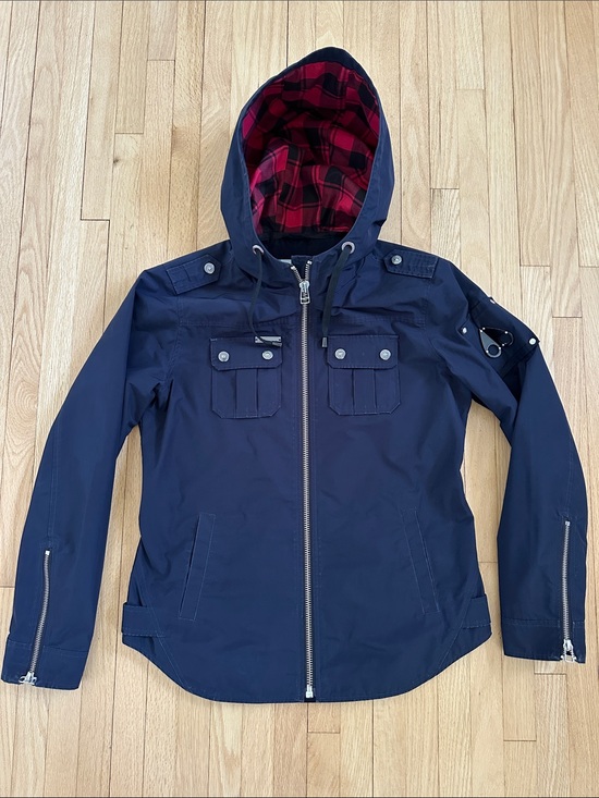 Moose Knuckles Jackets & Blazers - Moose Knuckles navy blue bomber rain jacket windbreaker medium